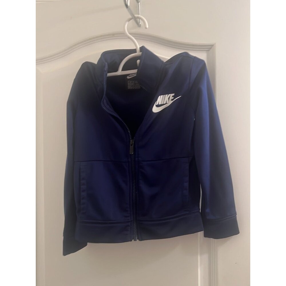 Nike‎ Kids Navy Blue Full Zip Track Jacket Futura Logo Size 4 XS 3-4YRS